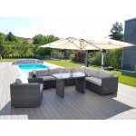 DEOKORK Ratanová variabilní sestava jídelní SEVILLA pro 7 osob (antracit) – Zboží Dáma