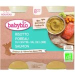 Babybio Rizoto s pórkem, máslovou dýní a lososem 2 x 200 g – Zboží Dáma