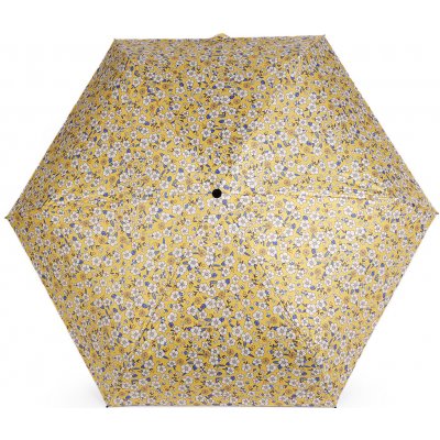 Dámský mini skládací deštník květy 3 hořčicová – Zboží Mobilmania