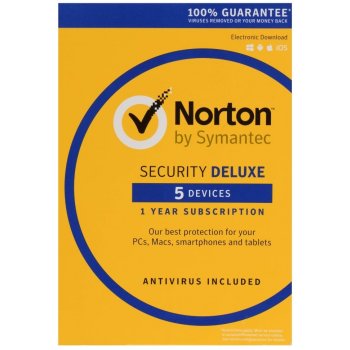Norton Security DELUXE 3.0, 5 lic. 12 mes. ESD (21358352)