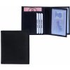 Pouzdro na doklady a karty Neus Kožené pouzdro na doklady s přihrádkou na bankovky černé A-1257