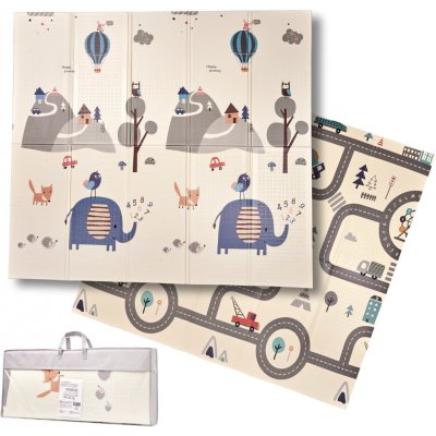 KIK Oboustranná pěnová podložka 179x198 street/dřevo – Sleviste.cz