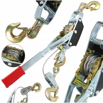 RUČNÍ LANOVÝ NAVIJÁK 4T 2xHÁK LANA 6mm 2,5m M80741 – Hledejceny.cz