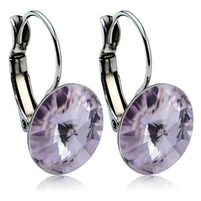 Swarovski Elements Rivoli stříbrné visací fialové kulaté 31229.3 Violet fialová velmi světlá lila – Zboží Mobilmania