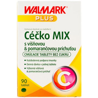 Walmark Céčko MIX tablet vitamin C 100 mg Pomeranč + višeň 90 ks – Hledejceny.cz