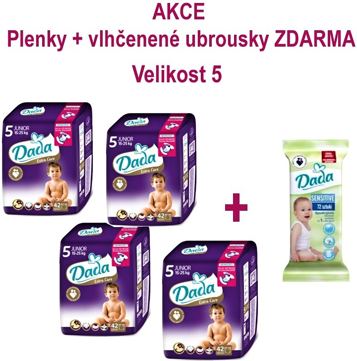Dada Extra Care 5 15-25 kg 168 ks od 830 Kč - Heureka.cz