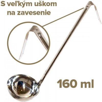 Kinekus Naběračka kuchyňská nerez 160 ml/ 9,2 cm délka 37 cm KLC KIN15902021 – Zbozi.Blesk.cz