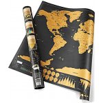 Stírací mapa světa - deluxe černá – Zboží Mobilmania