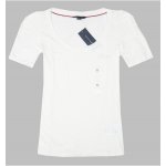 Tommy Hilfiger dámské tričko s krátkým rukávem Solid bílé – Sleviste.cz