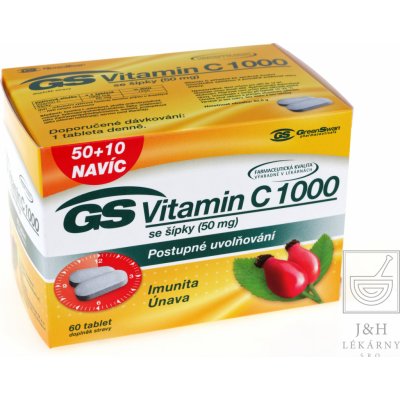 GS Vitamin C1000 + šípky 60 tablet – Hledejceny.cz