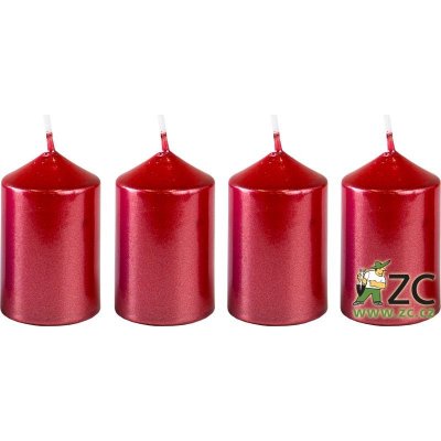 BONY adventní 40 x 60 mm 4 ks metalická červená – Zbozi.Blesk.cz