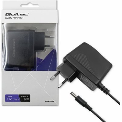 Qoltec Napájecí adaptér 24W 12V 2A 5.5*2.1 – Zboží Mobilmania