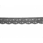 Bavlněná paličkovaná krajka 2025/23mm šedá/5m – Sleviste.cz