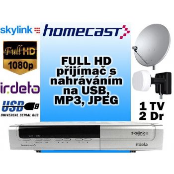 Set Homecast HS 3200 CI IR 1TV, 2 družice