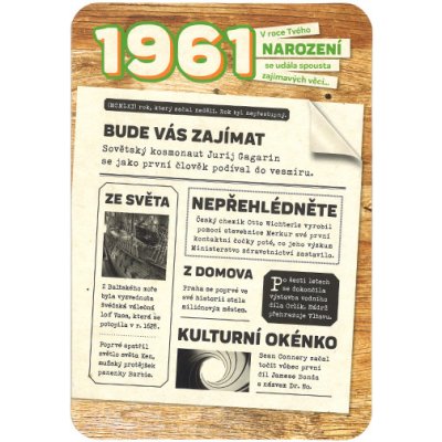 Blahopřaní 1961 - česky, varianta B – Sleviste.cz