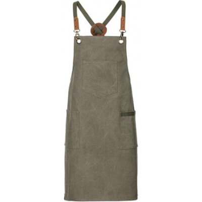 Exner Delší pracovní zástěra s laclem EX286 Olive – Hledejceny.cz