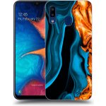 Pouzdro Picasee silikonové Samsung Galaxy A20e A202F - Gold blue černé – Zboží Mobilmania