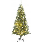 Prolenta Maison Exclusive Umělý vánoční stromek s 300 LED a sadou koulí zasněžený 210 cm