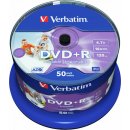 Médium pro vypalování Verbatim DVD+R 4,7GB 16x, Advanced AZO+ printable, cakebox, 50ks (43512)