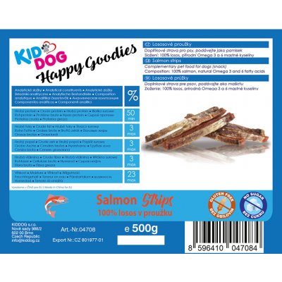 Kiddog 100 % losos v proužku 500 g – Zboží Dáma