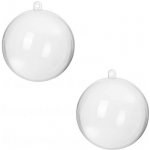 SPRINGOS Vánoční baňky průhledné 12cm sada 2ks – Zboží Mobilmania