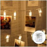 Aigostar B.V. Aigostar LED Dekorační řetěz s kolíčky 20xLED 3xAA 3,3m teplá bílá AI1282 – Zboží Dáma