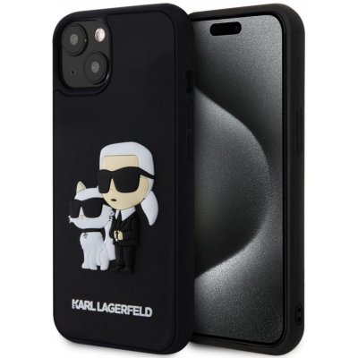 Karl Lagerfeld 3D Rubber Karl and Choupette iPhone 15 černé – Zbozi.Blesk.cz