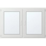 Soft Dvoukřídlé plastové okno 160x110 cm OS+OS se sloupkem – HobbyKompas.cz