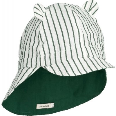 Liewood Gorm Oboustranný klobouček Stripe Garden Green Creme de la Creme