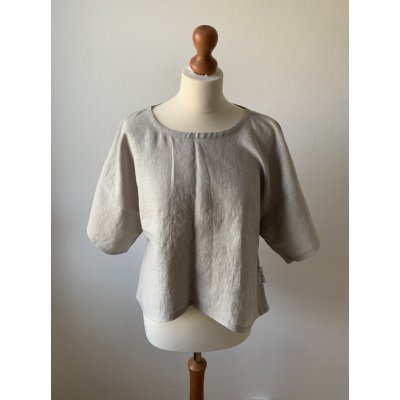 Tom Linen dámská Lněná halenka šedá – Zboží Mobilmania