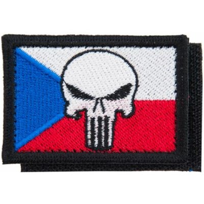 Nášivka: Vlajka Česká republika PUNISHER [55x38] [ssz] barevná – Sleviste.cz