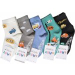 Auravia Chlapecké protiskluzové ponožky s ABS auta sada 5 párů – Sleviste.cz