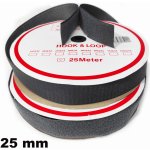 Pásek na suchý zip Háček a Smyčka set barva grafitová 25 mm balení 25 m – Hledejceny.cz