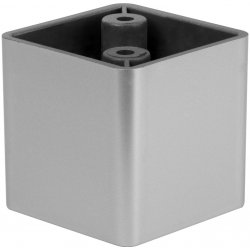 Walteco Nábytková noha 46x46x46 mm plast stříbrná 50093