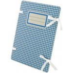 Spisová deska A4 s tkanicí kulaté rohy se štítkem modrá – Zboží Živě