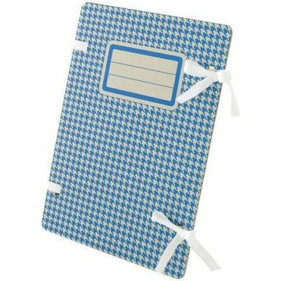 Spisová deska A4 s tkanicí kulaté rohy se štítkem modrá – Zboží Živě