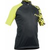 Cyklistický dres Northwave Origin Junior Short Sleeve black/yellow fluo