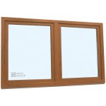 KNIPPING Plastové okno - 70 AD, 2400x1200 mm, O/OS sloupek, zlatý dub Barva, imitace: zlatý dub/bílá (jednostranně) – Hledejceny.cz