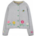 Frugi dětský pletený kardigan Květiny a čmelák – Zboží Dáma