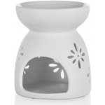 HOME DECOR Aroma lampa porcelánová 8 x 9 cm, vločky, bílá – Zboží Dáma