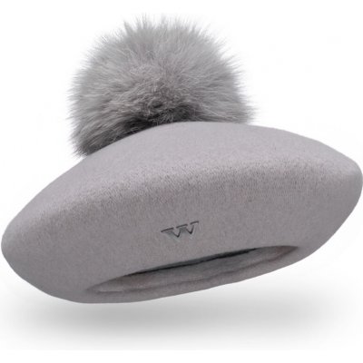Krumlovanka dámský baret s bambulí W-0005/529 šedý – Hledejceny.cz