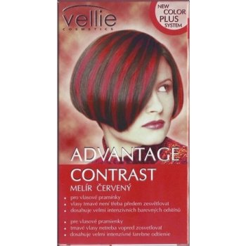 Vellie Advantage Contrast barevný melír na vlasy červený