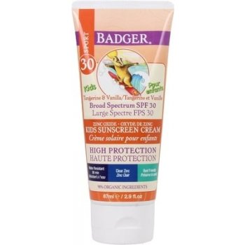 Badger Baby krém na opalování mandarinka/vanilka SPF30 87 ml