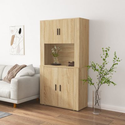 zahrada-XL Skříň highboard dub sonoma kompozitní dřevo – Zboží Mobilmania