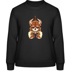 AWDis Sweat mikina Design Pivní Viking Černá