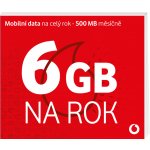 Vodafone 6 GB SIM (data na rok) ČR+EU Forma SIM: Klasická SIM karta – Hledejceny.cz