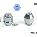 Kolová matice M12x1,5 kužel , MAZDA, klíč 21, D50 výška 30 | Zboží Auto