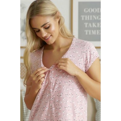 Doctor Nap světle růžová košile s kytičkama – Zboží Dáma