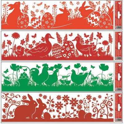 Okenní fólie pruh velikonoční siluety 41x12cm 4 druhy – Hledejceny.cz