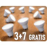 V-TAC GU10 LED ŽÁROVKA 10W, 1000lm, 3+7 neutrální bílá – Hledejceny.cz